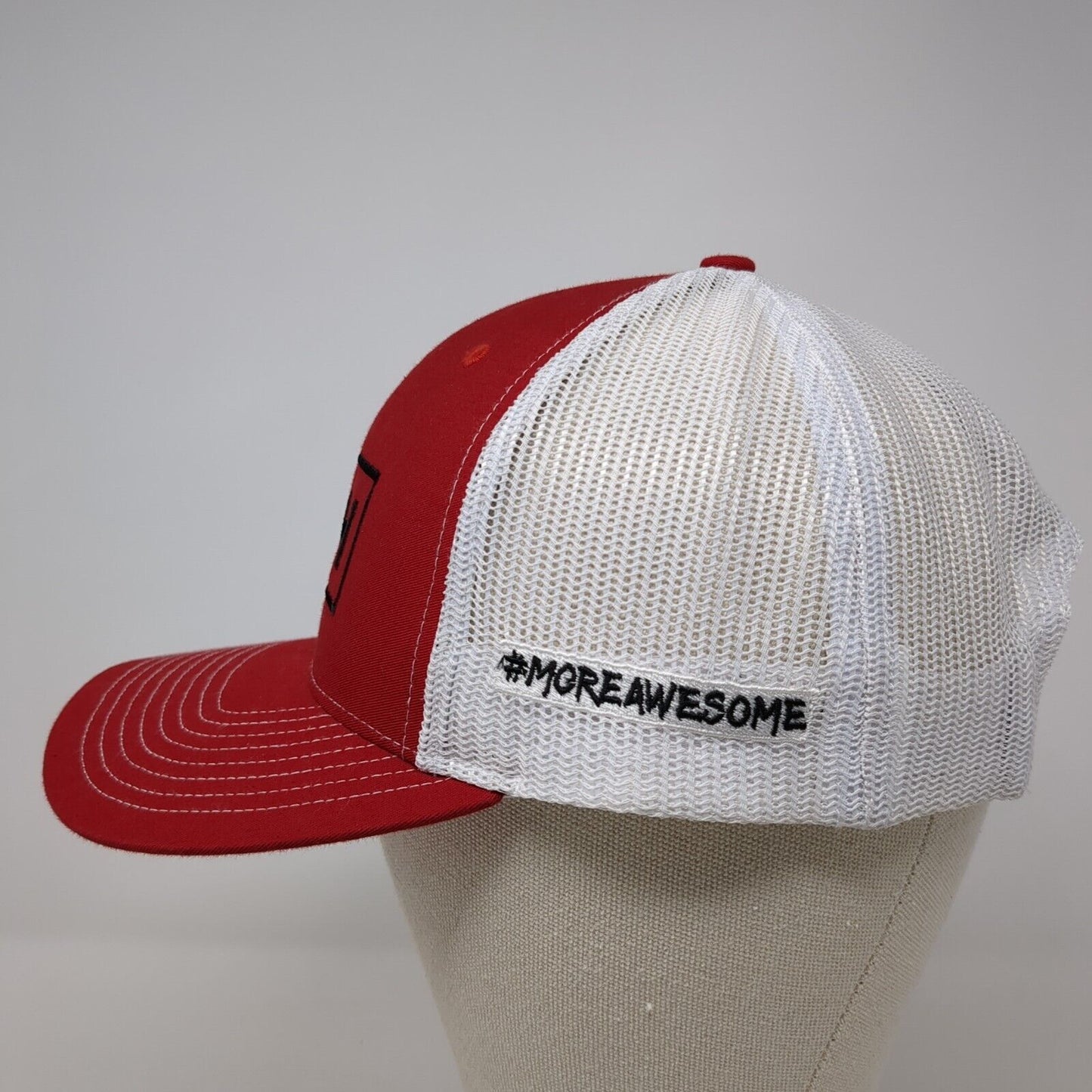 CBH Snapback Mesh Back Trucker Hat Red One Size Colorblock Richardson