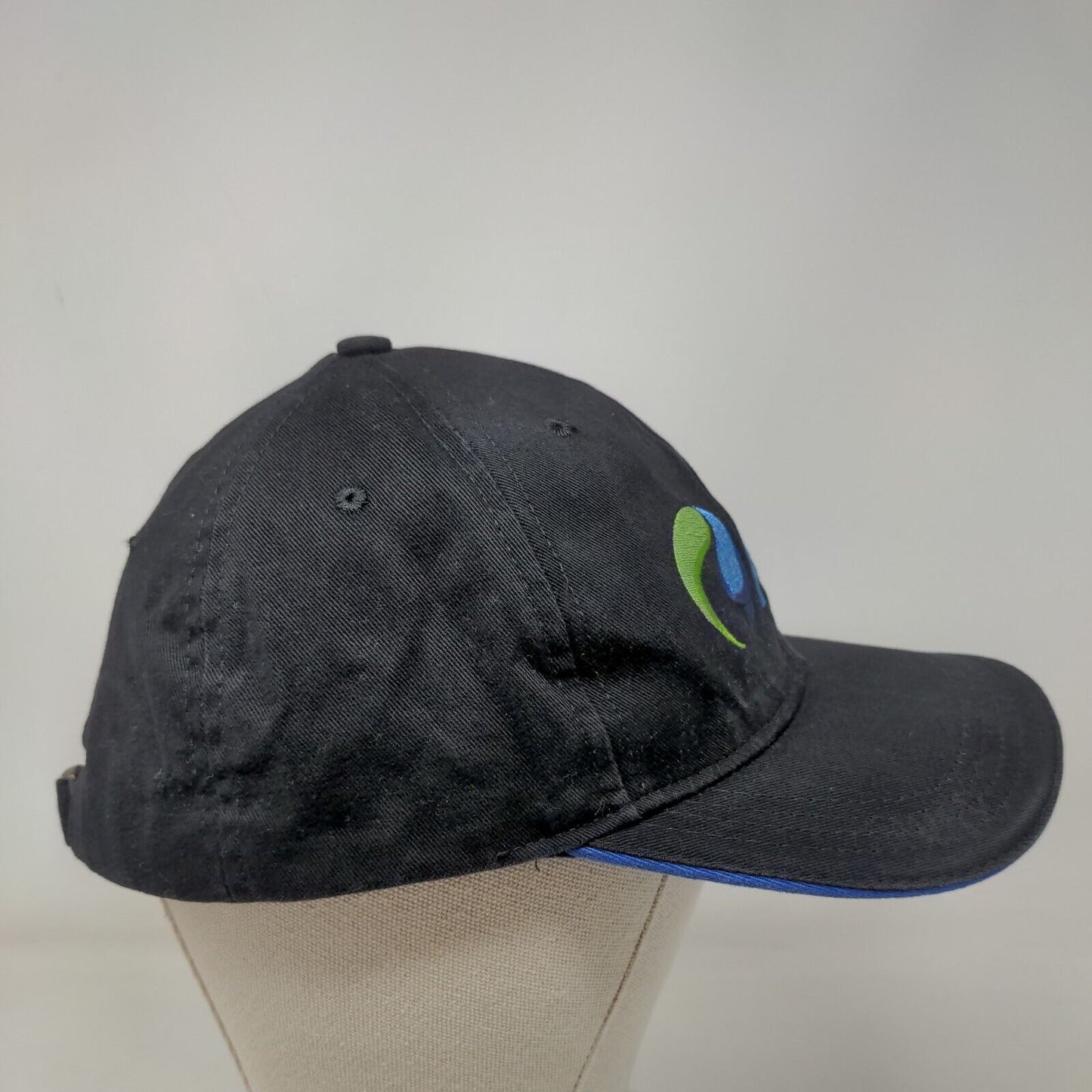 AES Somerset Slideback Hat Black OSFA Embroidered Logo Adjustable