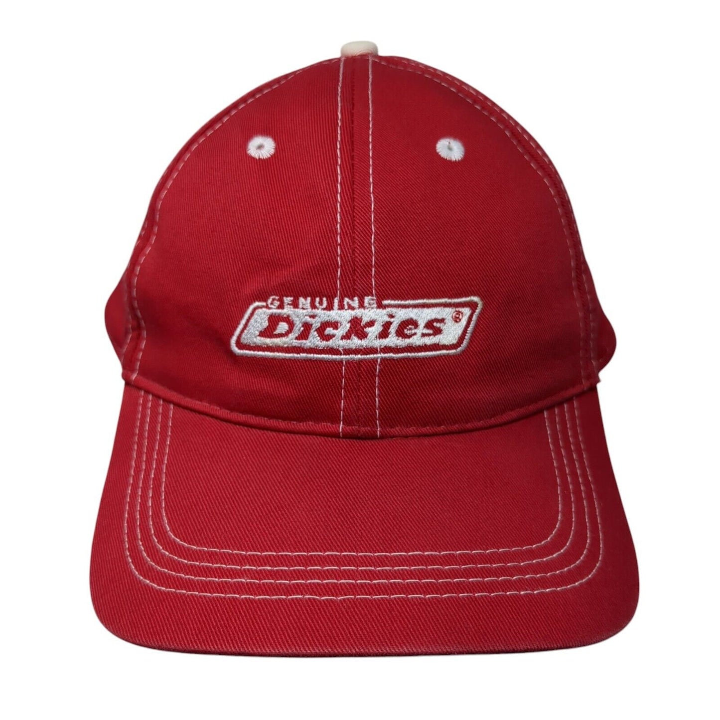 Genuine Dickies Strapback Hat Red One Size Adjustable Embroidered