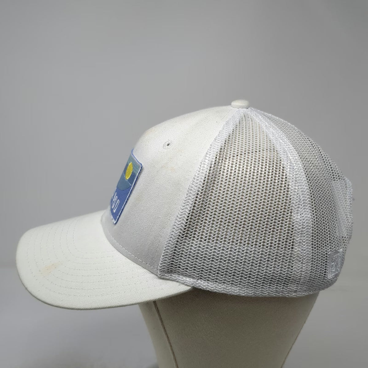 The Game White Trucker Hat One Size Snapback Juice Pod Palm Tree Mesh Back
