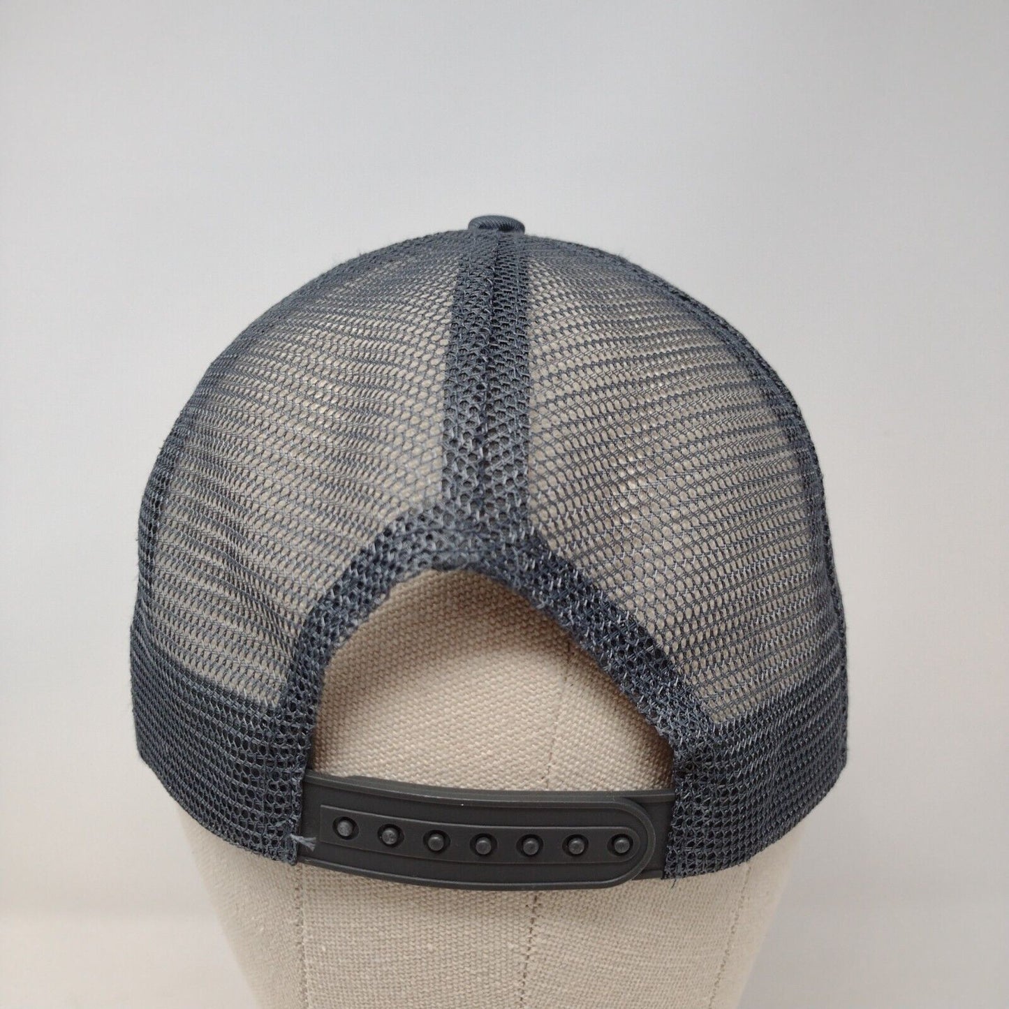 One America Financial Snapback Trucker Hat Gray OSFA Mesh Back Solid