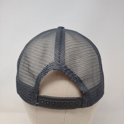One America Financial Snapback Trucker Hat Gray OSFA Mesh Back Solid