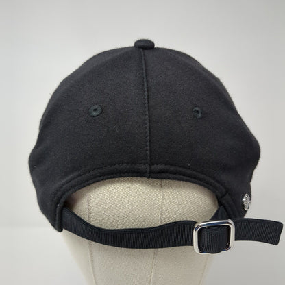 Athleta Slideback Hat Black One Size Adjustable Embroidered Vented Holes 6 Panel