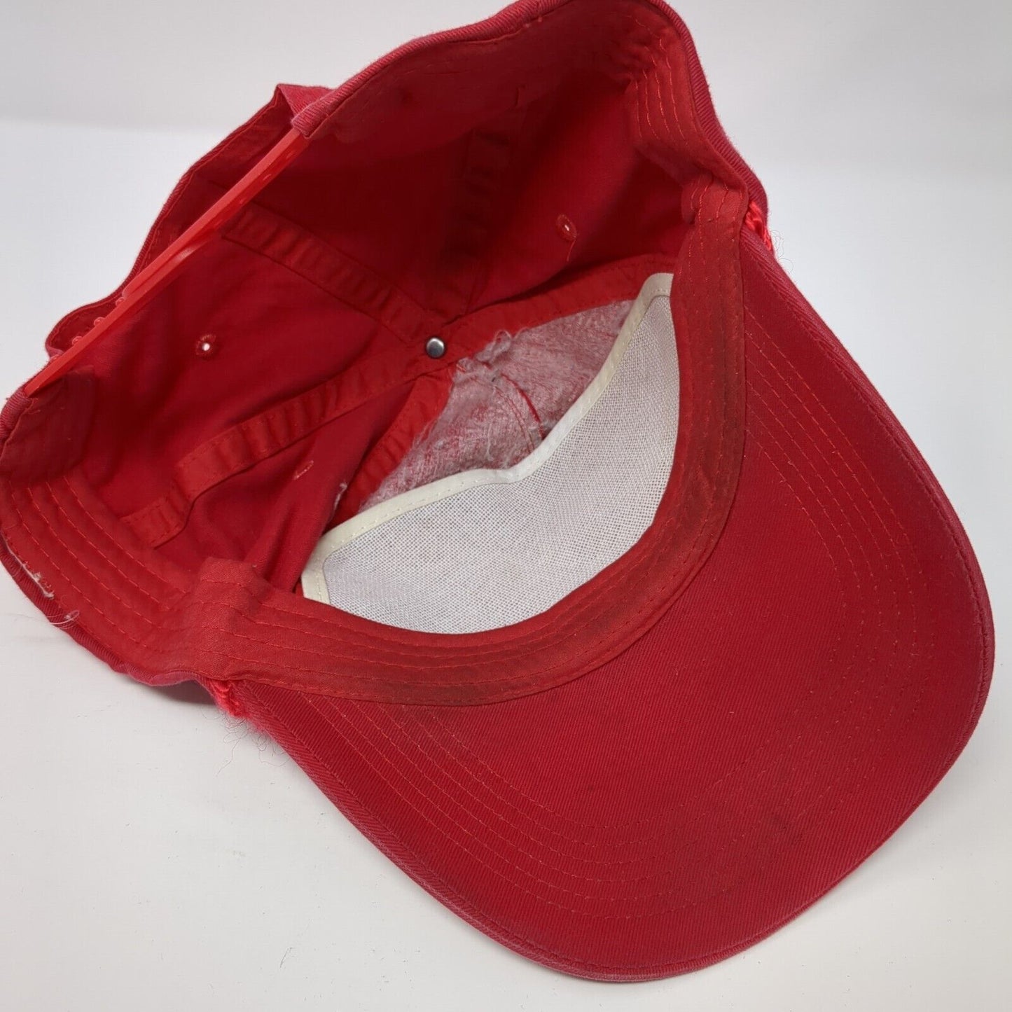 May's Honda Snapback Rope Hat Red One Size Solid Adjustable Outdoor
