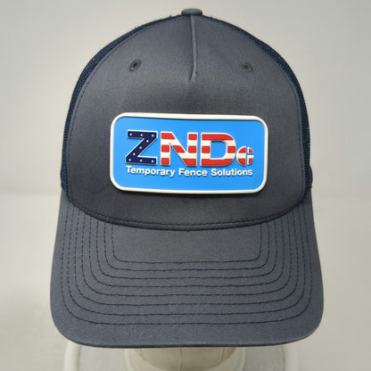 Richardson Trucker Hat Blue One Size ZND Temporary Fence Solutions Mesh Patch
