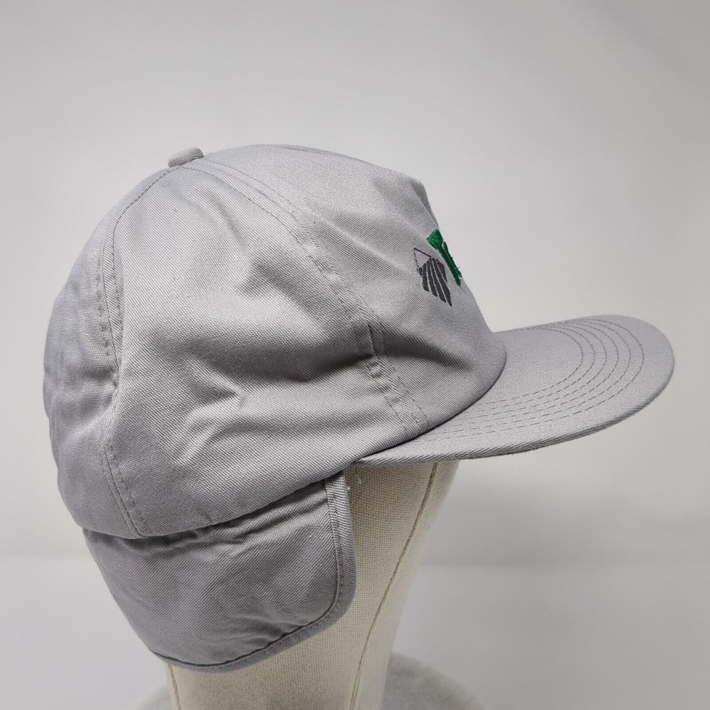 Terra Fitted Hat Gray OSFA Neck Flap Embroidered Faux Fur K-Brand
