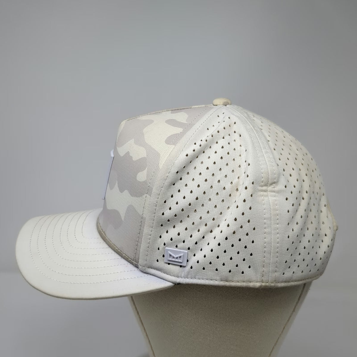Melin Trucker Hat White One Size Camo Perforated Snapback Hydro Odyssey 5 Panel