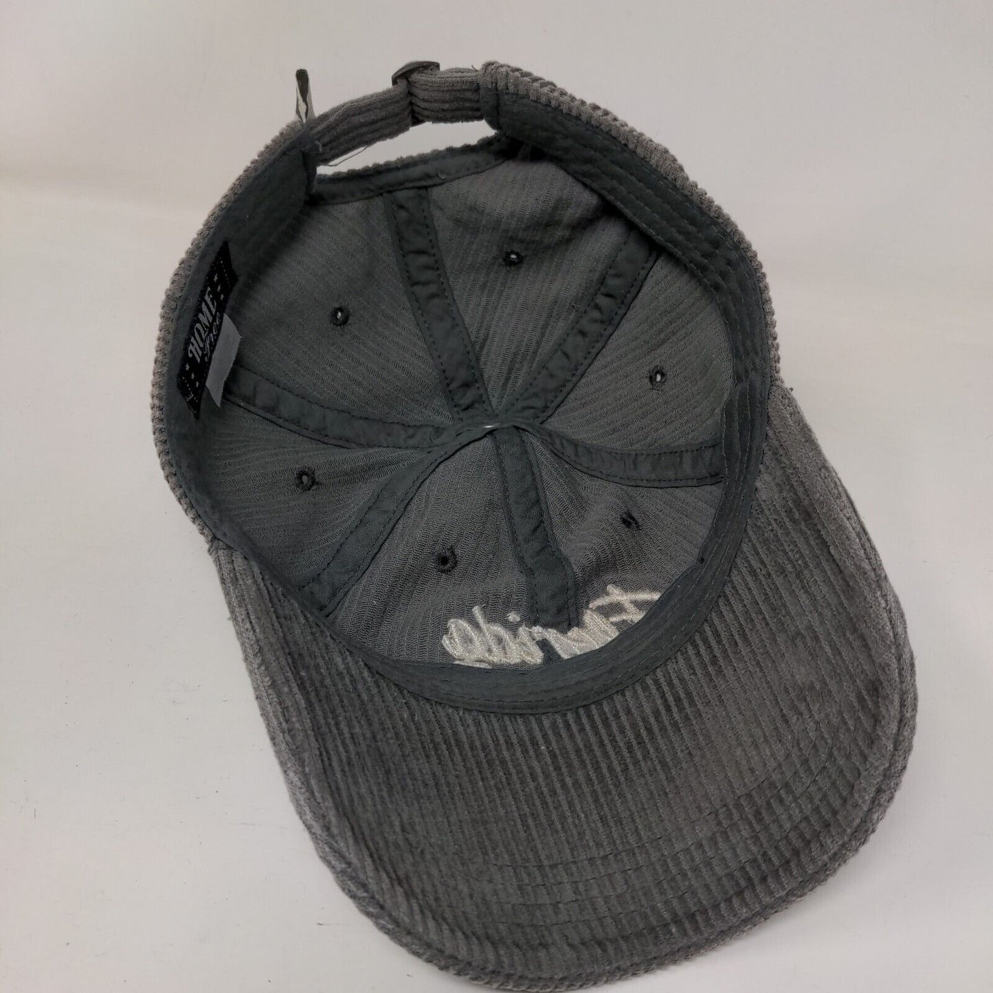 Florida Slideback Hat Gray OSFM Embroidered Corduroy Home Free 6 Panel