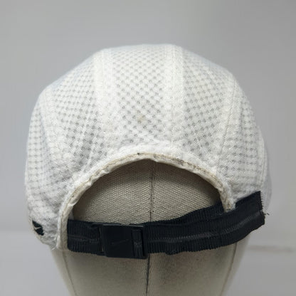 Nike Baseball Cap White Mesh Performance Embroidered Swoosh Runner Hat Vintage
