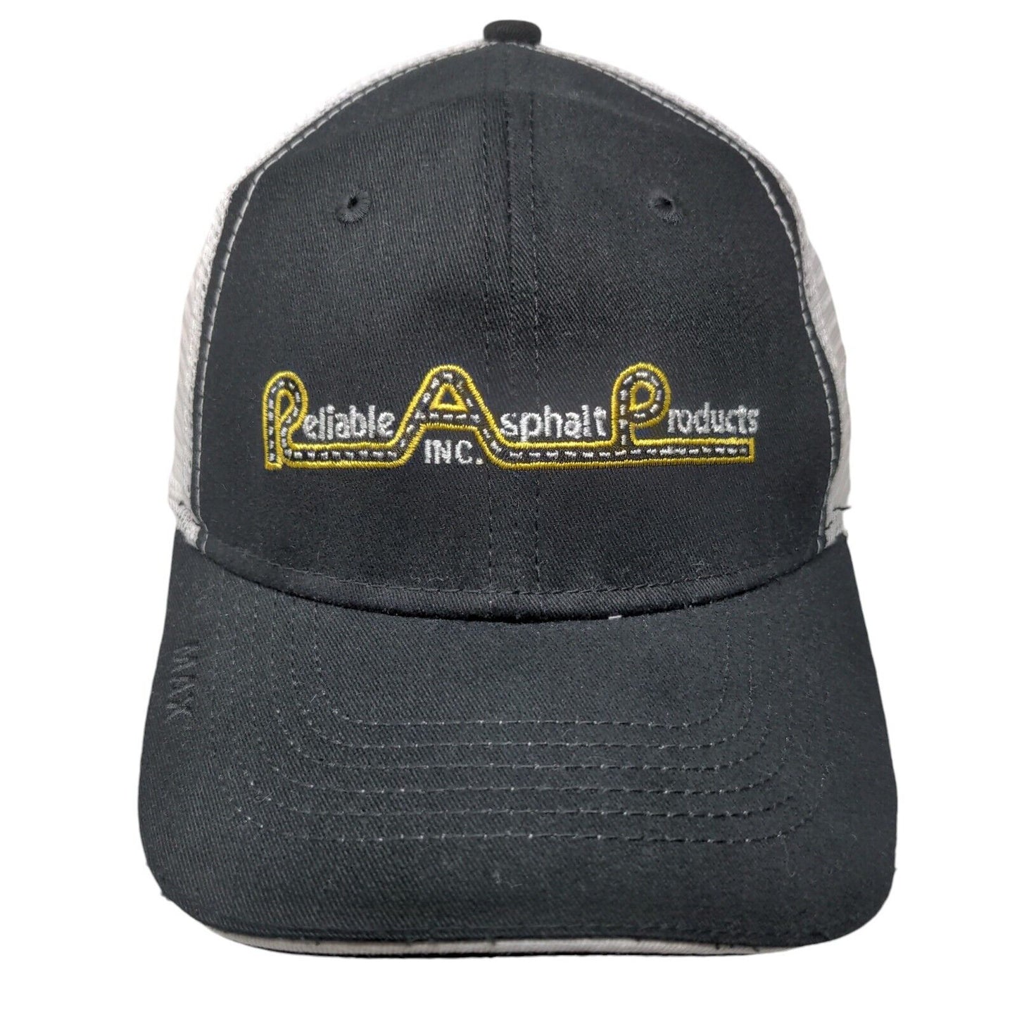 Reliable Asphalt Products Strapback Mesh Back Trucker Hat Black OSFA