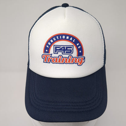 Functional 45 Training Snapback Trucker Hat Blue One Size Adjustable Mesh Back