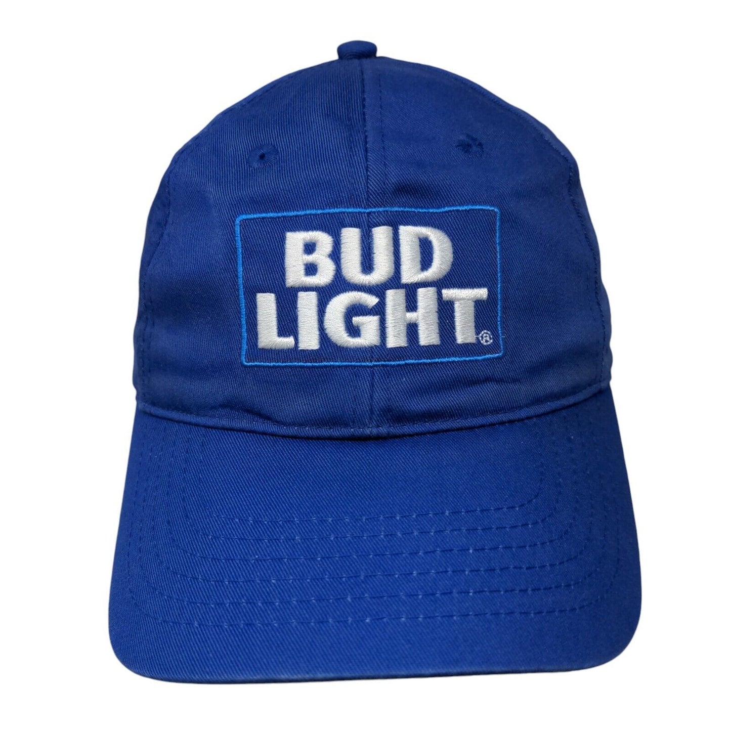 Bud Light Strapback Hat Blue OSFA Jacksonville Brewery K-Products