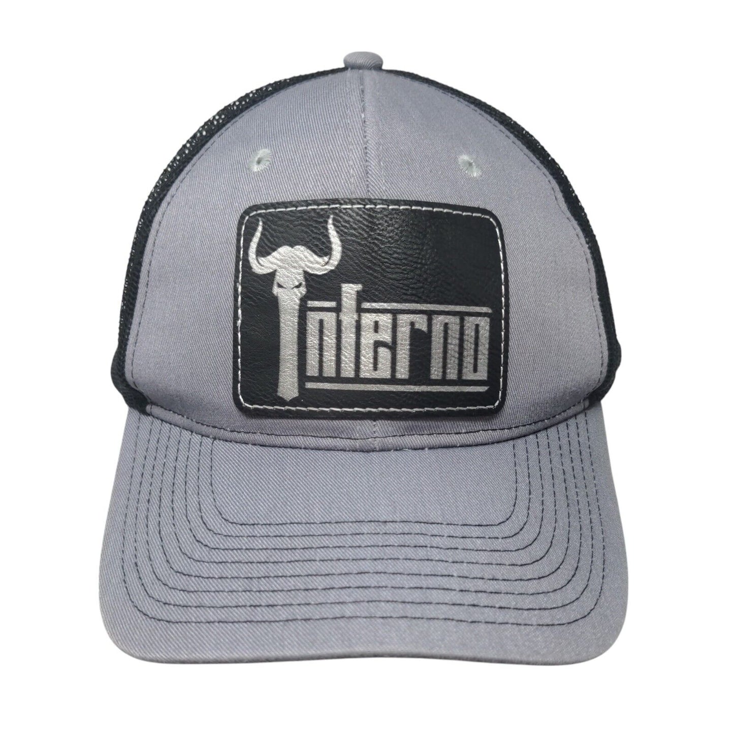 Inferno Snapback Trucker Hat Gray One Size Adjustable Mesh Back Port Authority