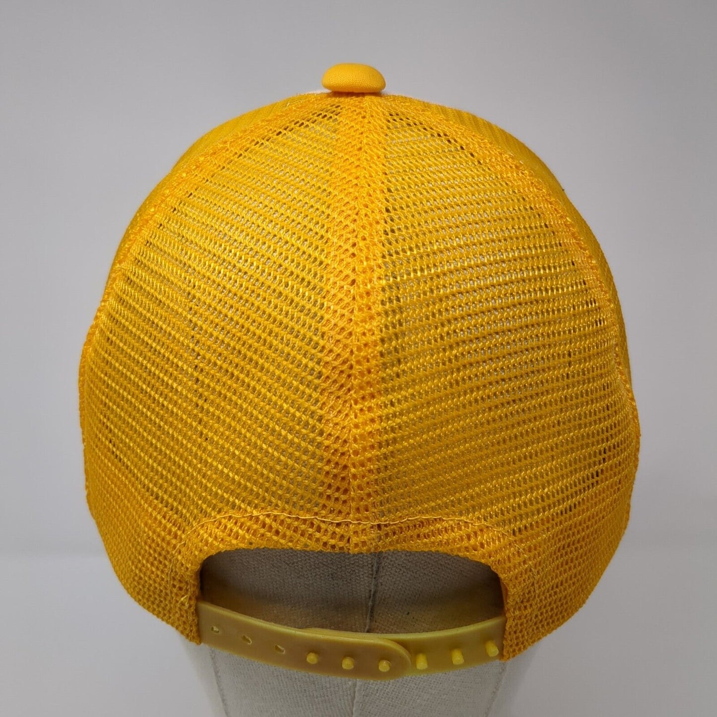 Don't Dump On Me Snapback Trucker Hat Yellow One Size Adjustable Mesh Back