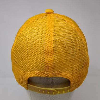 Don't Dump On Me Snapback Trucker Hat Yellow One Size Adjustable Mesh Back