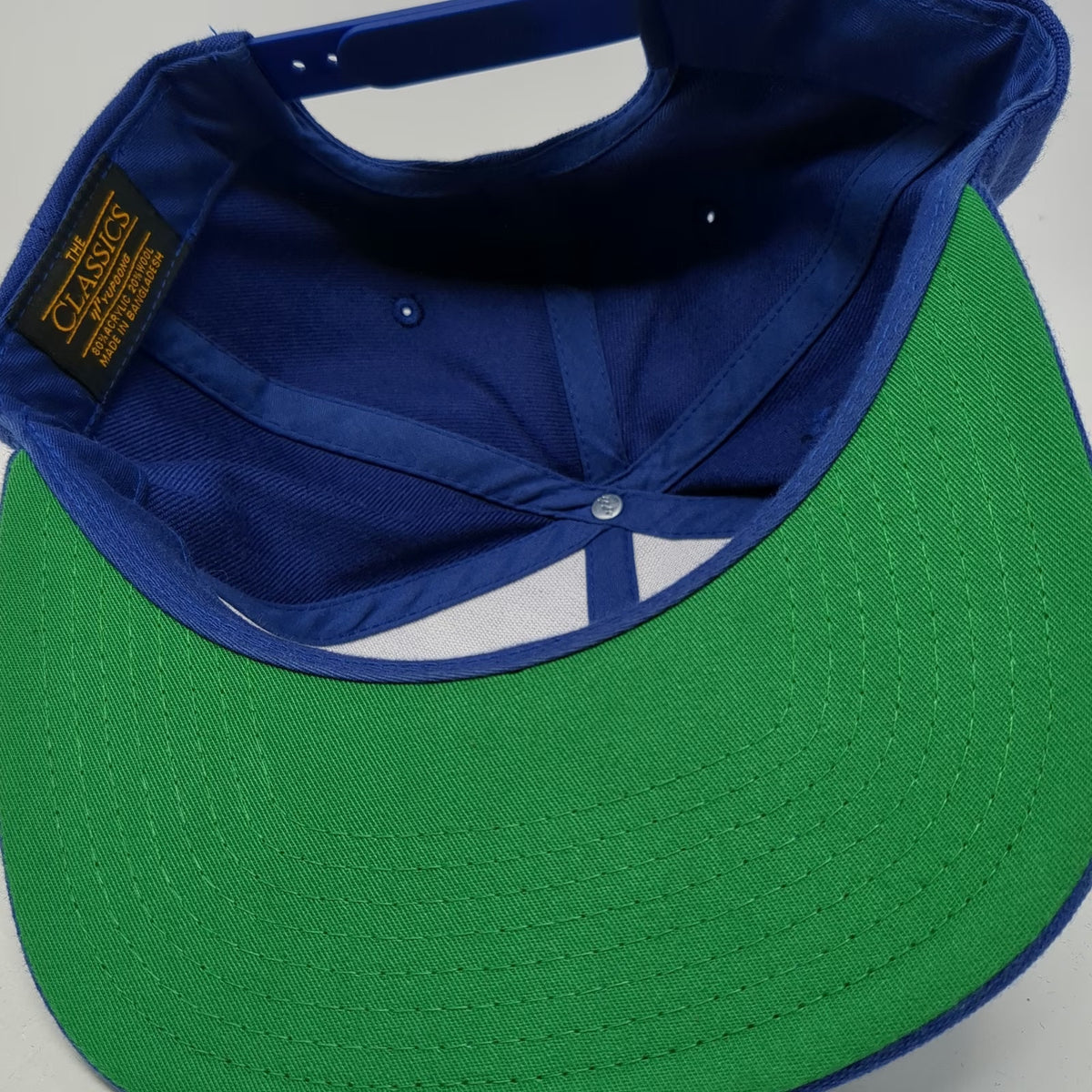 Yupoong Snapback Hat Blue One Size Toobs Distribution Flat Brim Green Undervisor