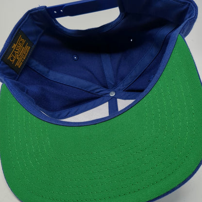 Yupoong Snapback Hat Blue One Size Toobs Distribution Flat Brim Green Undervisor