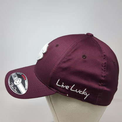 Black Clover Baseball Cap Red M Memory Fit Live Lucky Four Leaf Clover Hat