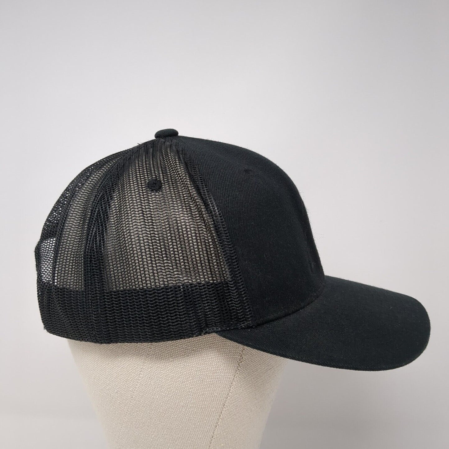 Branded Bills Snapback Trucker Hat Black One Size Mesh Back Blank