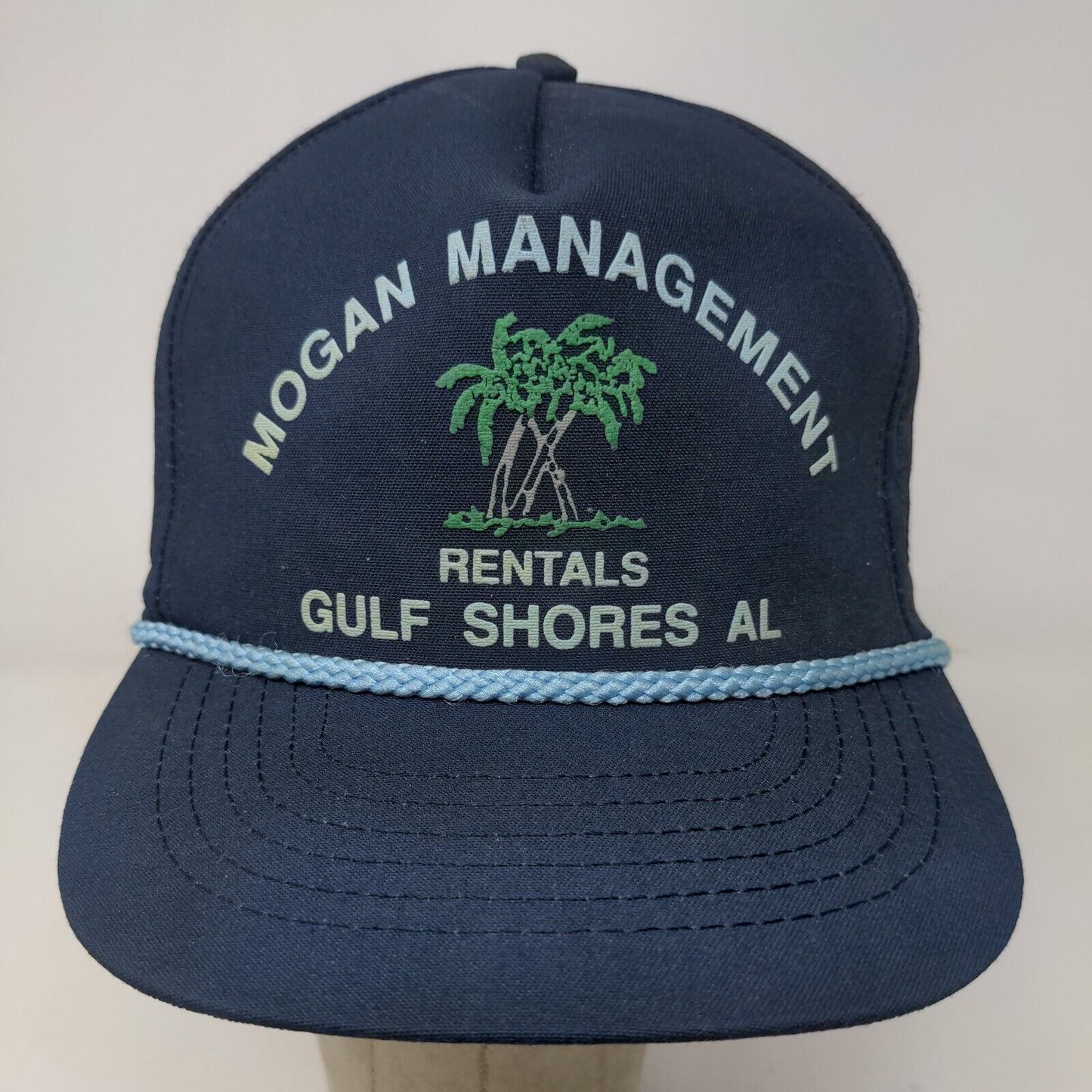 Parke-Co Adeas Men's Snapback Trucker Hat Blue Gulf Shores AL Vintage USA