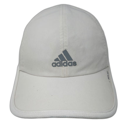 Adidas Baseball Cap White One Size Strapback Aeroready Mesh Adjustable Hat
