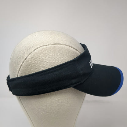 Legoland New York Visor Black One Size Adjustable Hat Strapback Blue Brim Logo