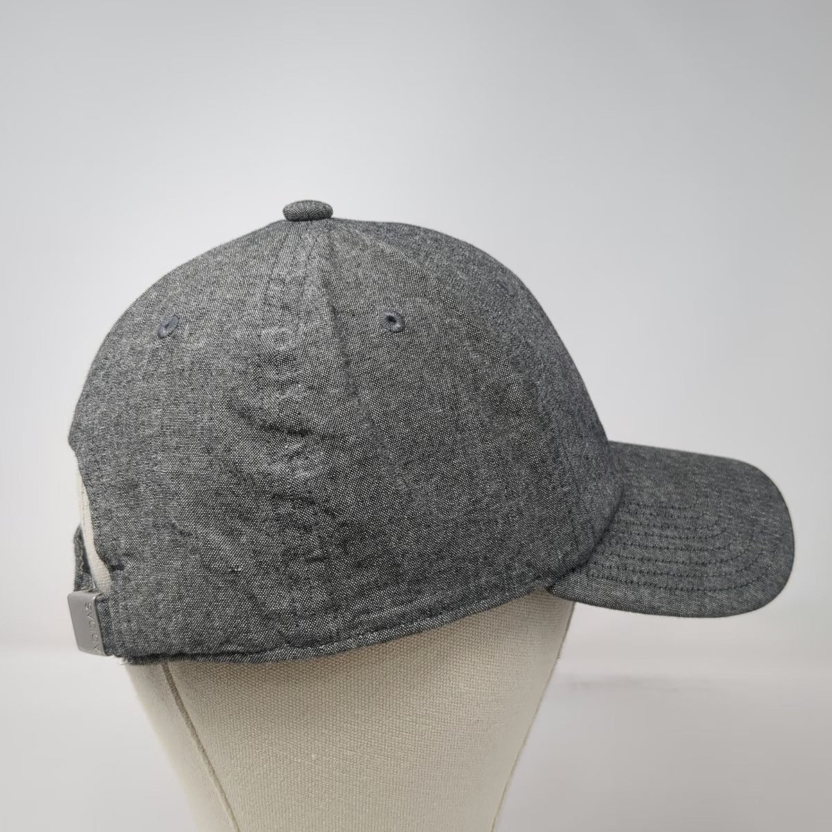 Adidas Baseball Cap Gray One Size Slideback Logo Cotton Strapback Hat Sport