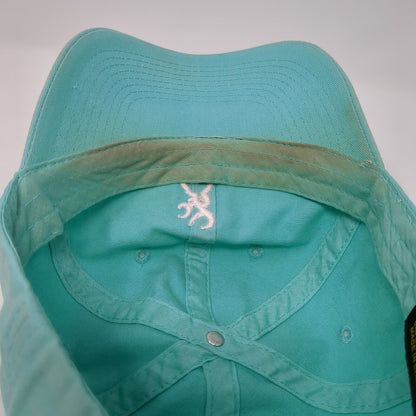 Browning Strapback Hat Blue One Size Adjustable Embroidered 6 Panel Cotton