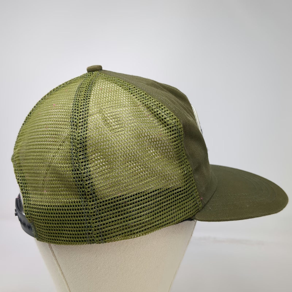 Green Trucker Hat Mesh Snapback Ram Animal Bighorn Sheep Patch Outdoor Vintage