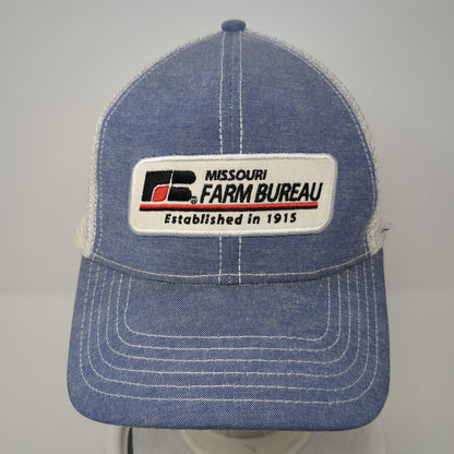 Missouri Farm Bureau Strapback Hat Blue One Size Mesh Back Stylemaster