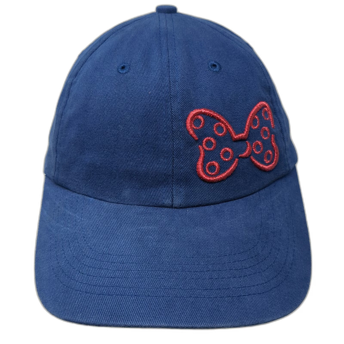 Disney Parks Blue One Size Baseball Cap Red Bow Embroidery Slideback Logo Hat