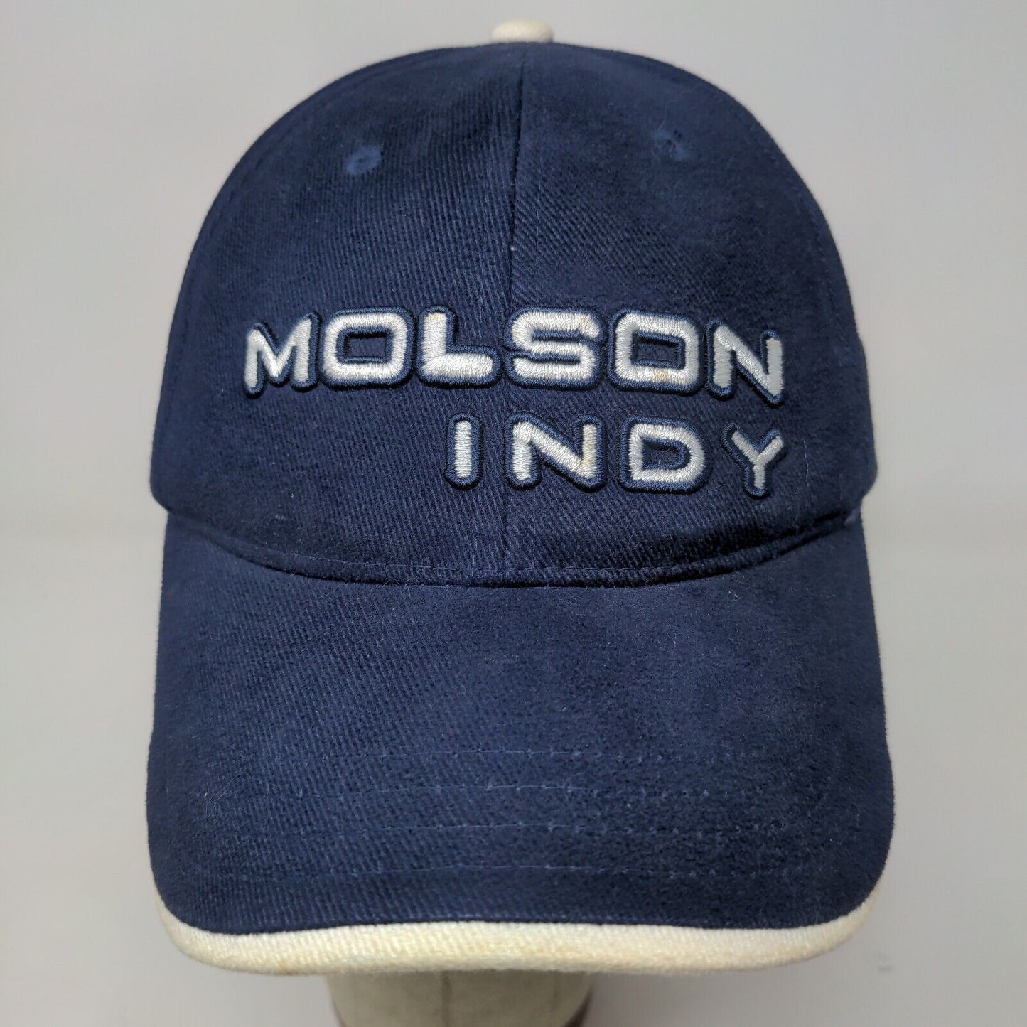 Molson Indy Men's Strapback Hat Blue Size OSFA Embroidered Spell Out Logo