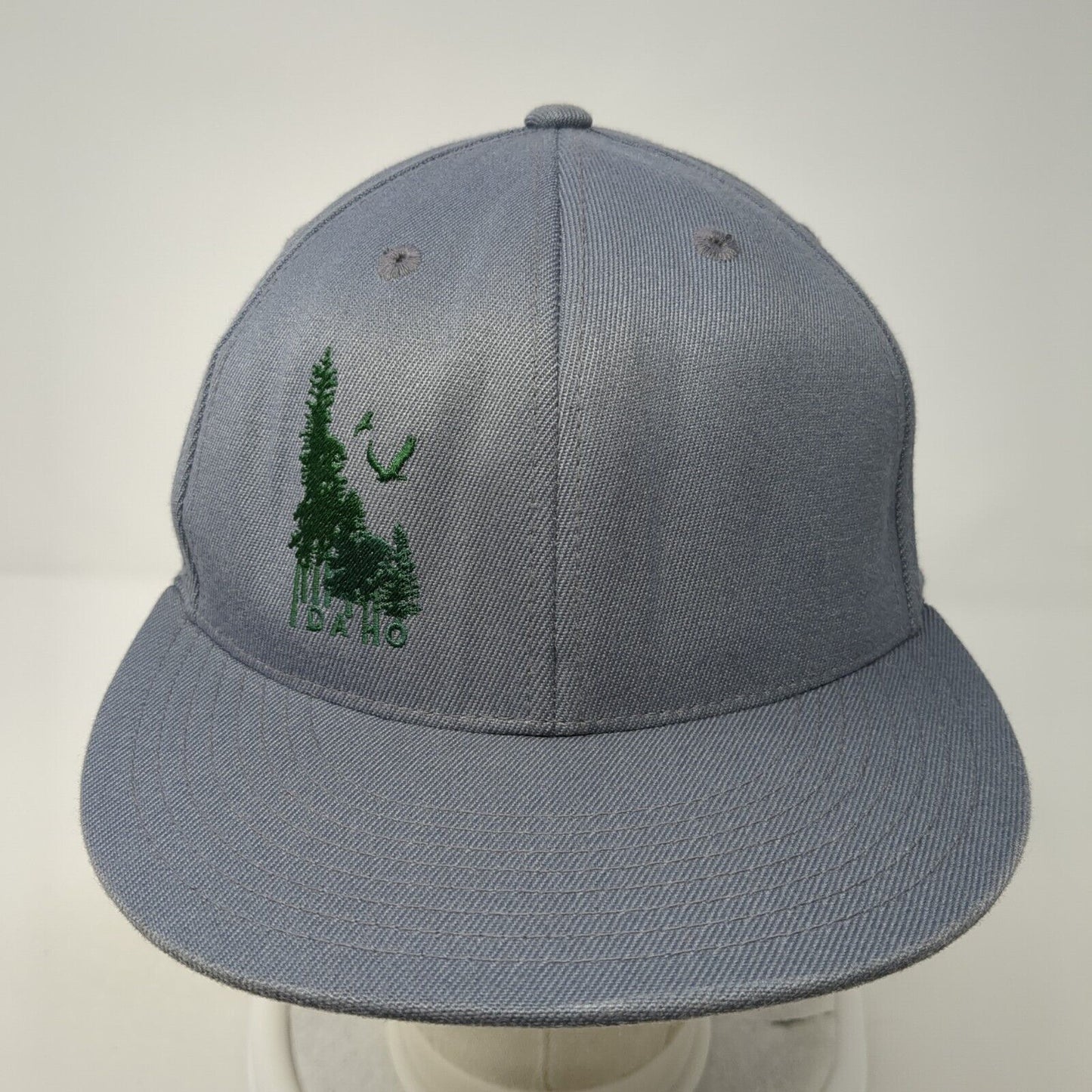 Idaho Fitted Hat Gray 6 7/8-7 1/4 Embroidered 210 Fitted Solid 6 Panel