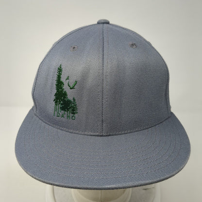 Idaho Fitted Hat Gray 6 7/8-7 1/4 Embroidered 210 Fitted Solid 6 Panel