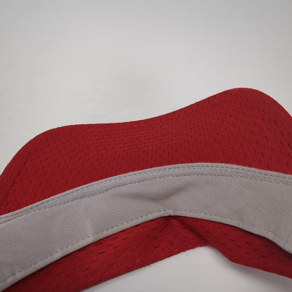 Richardson Strapback Visor Hat Red One Size Adjustable Outdoor Blank