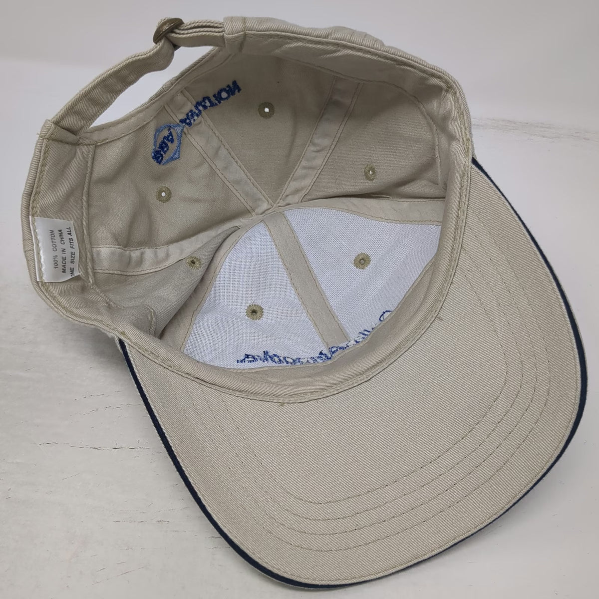 Dallas Airmotive BBA Aviation Slideback Baseball Cap Beige One Size Hat