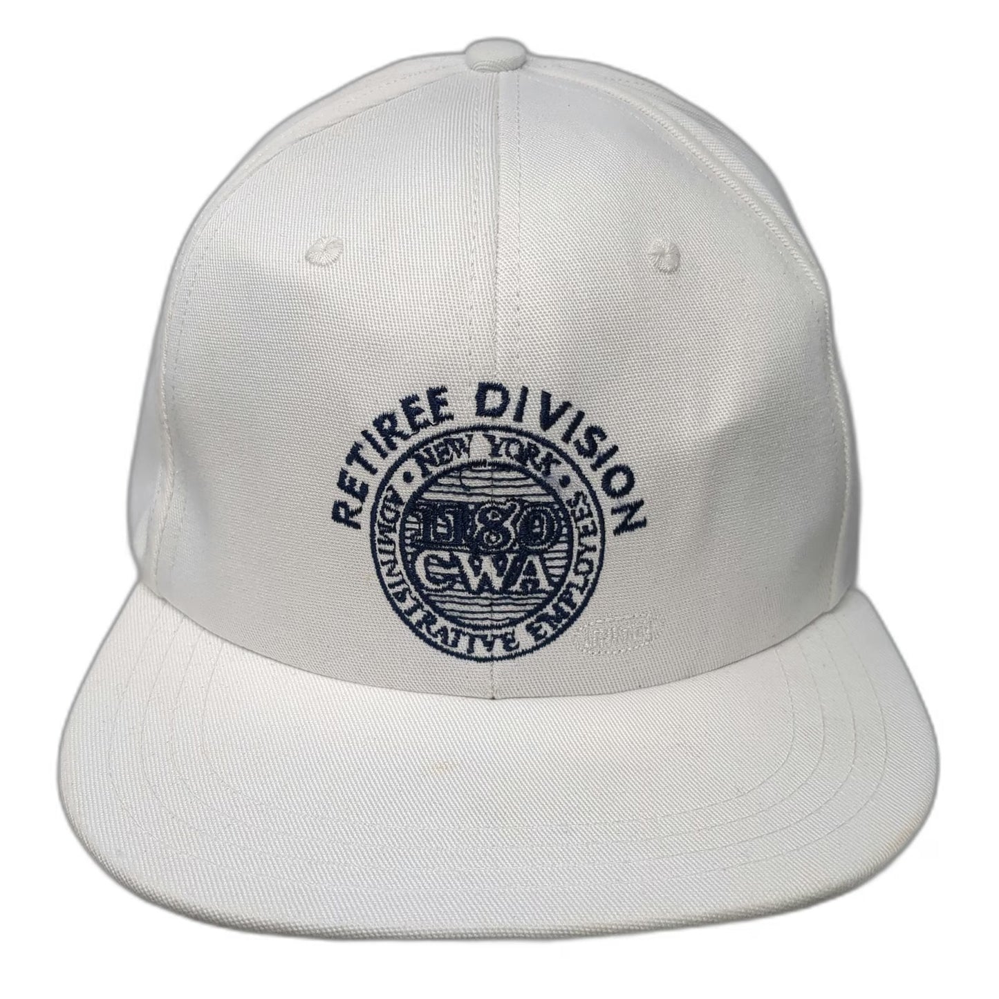 Unionwear Snapback White Blue One Size Union Made USA L1180 CWA Retiree Hat