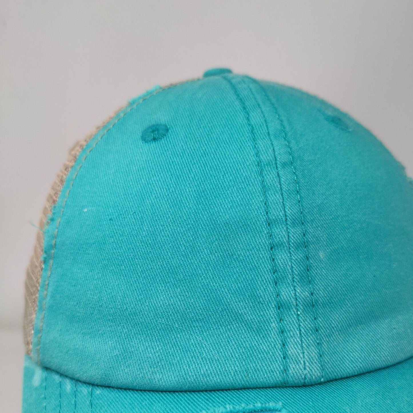 KB ETHOS Strapback Trucker Hat Ponytail Caps Multicolor OS Distressed Blank