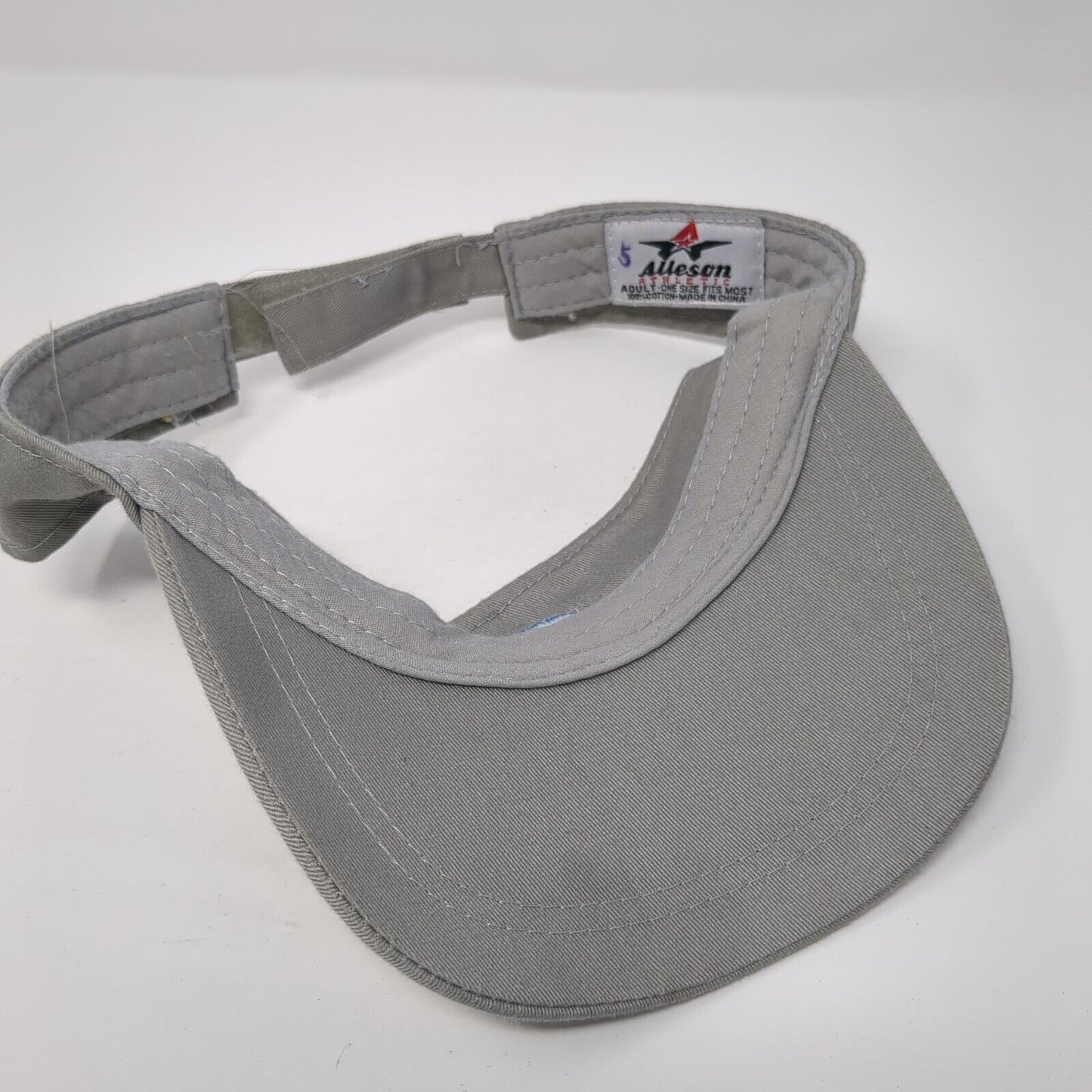 Letter H Strapback Golf Sun Visor Hat Gray One Size Adjustable Alleson Athletic