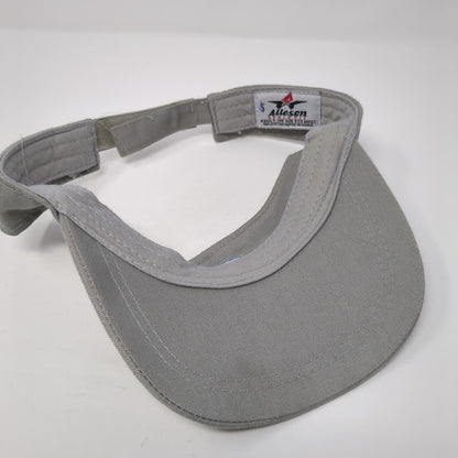 Letter H Strapback Golf Sun Visor Hat Gray One Size Adjustable Alleson Athletic