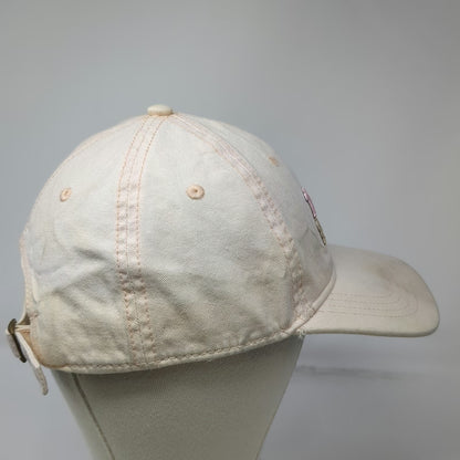 Home Free Baseball Cap Beige One Size Here For It Embroidery Tie Dye Brim Hat