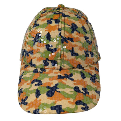 Unbranded Strapback Hat Camouflage One Size Adjustable Sequin 6 Panel