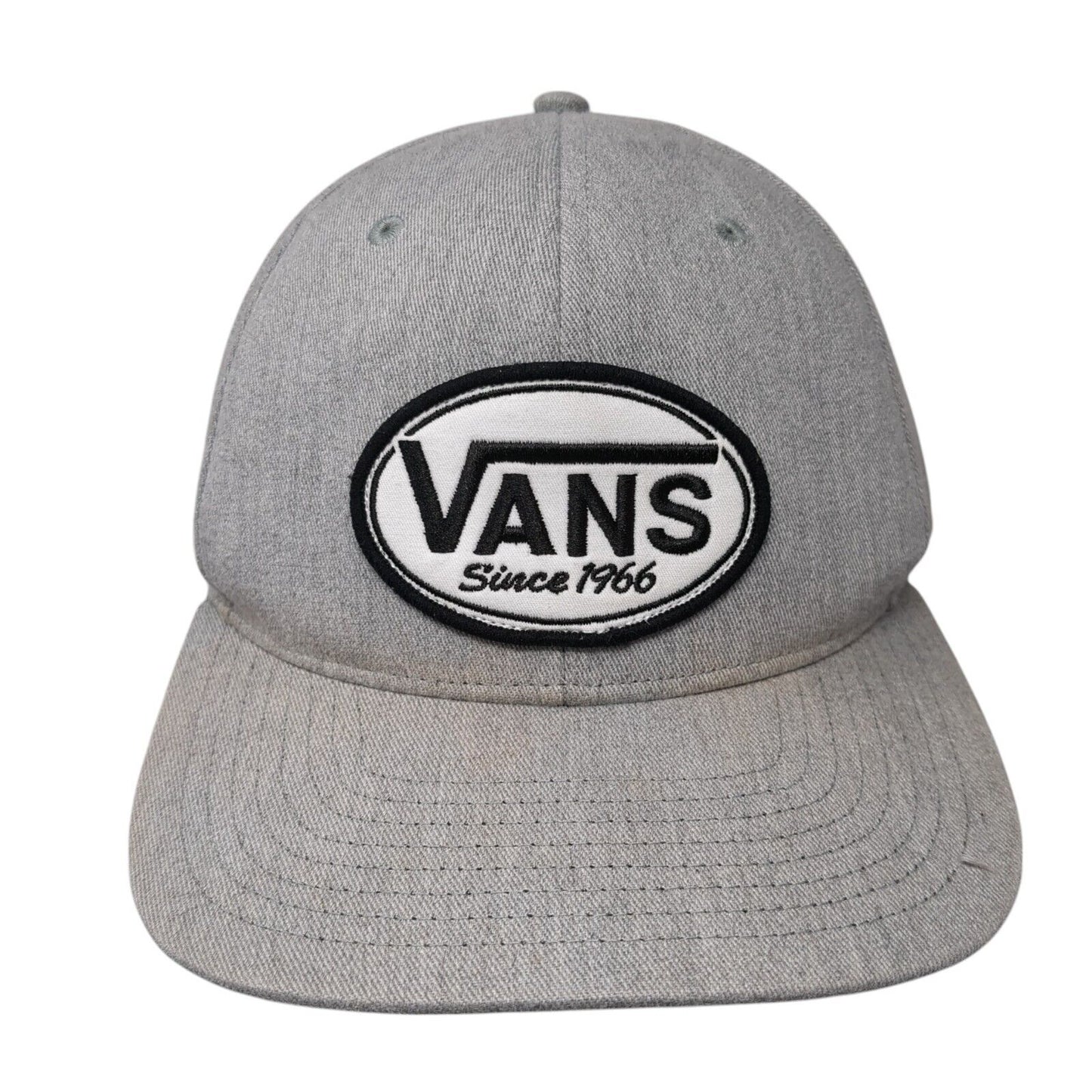 VANS Off The Wall Since 1966 Snapback Hat Gray One Size Adjustable Embroidered