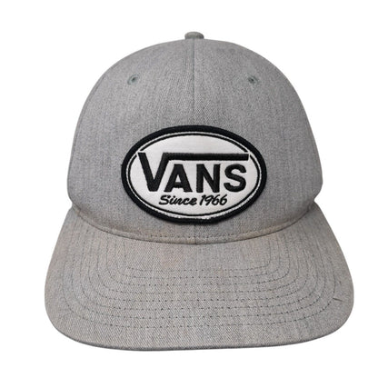 VANS Off The Wall Since 1966 Snapback Hat Gray One Size Adjustable Embroidered