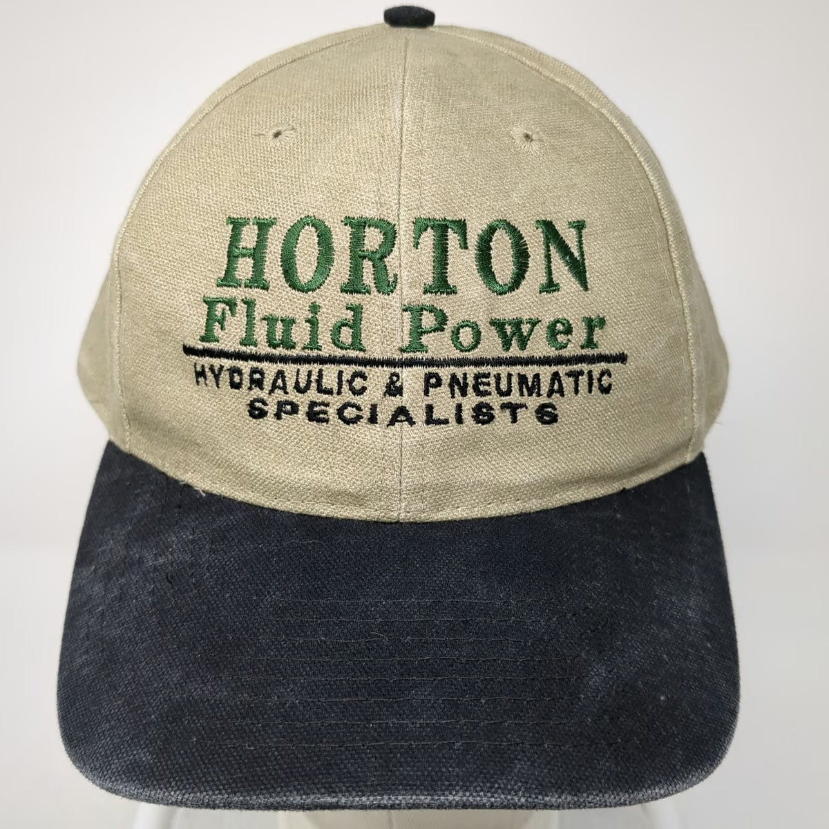 Horton Fluid Power Hydraulic Pneumatic Beige Baseball Cap One Size Slideback Hat