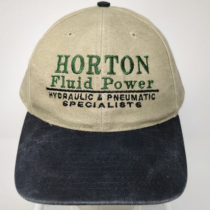 Horton Fluid Power Hydraulic Pneumatic Beige Baseball Cap One Size Slideback Hat