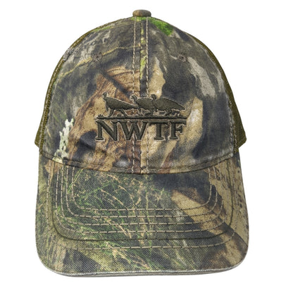 NWTF Trucker Hat Multicolor OS Adjustable Embroidered Camouflage Outdoor Cap