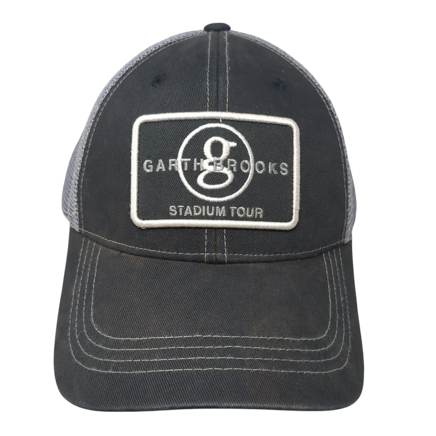 Garth Brooks Stadium Tour Trucker Hat Black OS Adjustable Embroidered Mesh Back