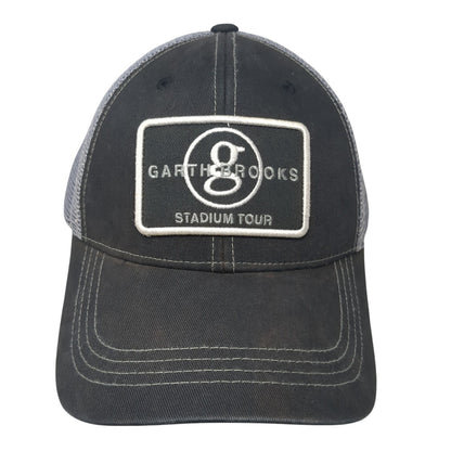 Garth Brooks Stadium Tour Trucker Hat Black OS Adjustable Embroidered Mesh Back