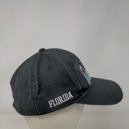 Disney Mickey And Friends Strapback Hat Black One Size Embroidered